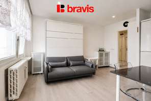 Pronájem bytu 1+kk, Brno - Nový Lískovec, ul. Oblá, Zařízený, Klimatizace, Balkon