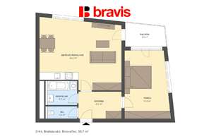 Pronájem bytu 2+kk, Pekárenský Dvůr, ul. Bratislavská, novostavba, garážové stání, balkon