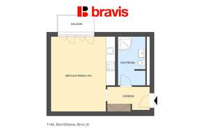 Prodej bytu 1+kk, ul. Bernáčkova, Brno - Dolní Heršpice, garáž, sklep, komora, balkon, klimatizace, 60 m²
