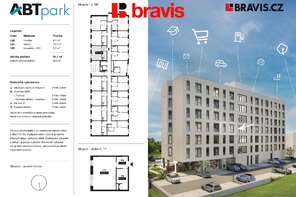 Pronájem moderního, kompletně zařízeného bytu 1+kk, parkovací stání v ceně, v blízkosti centra, ulice Bohunická, ABT park