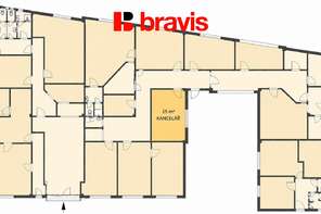 Pronájem klimatizované kanceláře 25 m², ulice Jedovnická, Brno-Líšeň