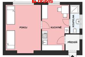 Pronájem bytu 1+1, ulice Lipová, Brno - Pisárky, zařízený