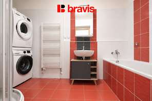 Pronájem bytu 3+kk, Brno - Starý Lískovec, ulice U Leskavy, šatna, částečně zařízený, balkon