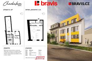 Pronájem moderní novostavby bytu 1+kk, Černovice: Charbulova, parkování v ceně, výhodna prvního nájemníka