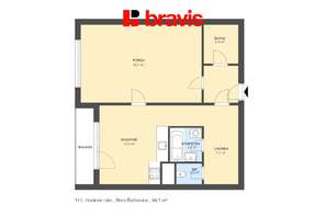 Prodej bytu, 1+1, Brno - Řečkovice, 44m2, krásný výhled, lodžie