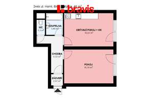 Pronájem bytu 2+kk, ulice Horní, Brno-Štýřice, terasa, zahrada, blízko centra města