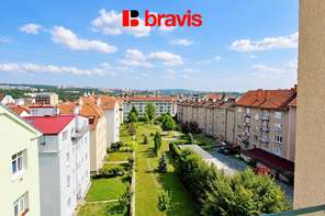 Pronájem bytu 1+kk, Brno - Královo Pole, ul. Slovinská, zahrada ve vnitrobloku