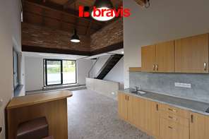 Pronájem, loftového bytu 2+kk, Brno - Husovice. Parkování před domem