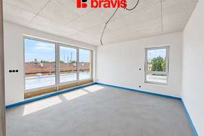 Prodej novostavby luxusního bytu 4+kk, 103,4 m², Horní Heršpice, terasa s dechberoucím výhledem 57,24 m², 2x parkování, sklep