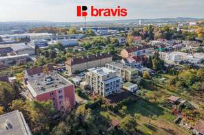 Prodej novostavby luxusního bytu 4+kk, 103,4 m², Horní Heršpice, terasa s dechberoucím výhledem 57,24 m², 2x parkování, sklep