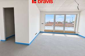 Prodej novostavby luxusního bytu 4+kk, 103,4 m², Horní Heršpice, terasa s dechberoucím výhledem 57,24 m², 2x parkování, sklep