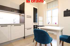 Pronájem bytu 1+1, ulice Výstavní, Brno - střed,  plně vybavený, balkon, výborná lokalita