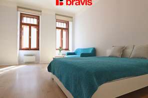 Pronájem bytu 1+1, ulice Výstavní, Brno - střed,  plně vybavený, balkon, výborná lokalita