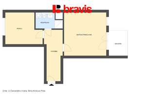 Podnájem bytu 2+kk v rezidenci Ponavia, Brno - Královo Pole, ul. Střední, novostavba, balkon, sklep, garáž