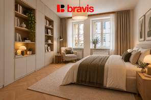 Prodej elegantního bytu 4+kk 105 m², Brno - Veveří, obyvatelná lodžie, sklep
