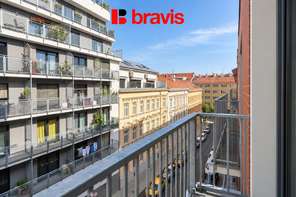Pronájem bytu 2+kk, Brno - Zábrdovice, ul. Spolková, centrum města, 2 balkony, internet v ceně