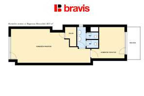 Pronájem obchodních prostor, 49m² - Brno - Veveří, Bayerova ulice