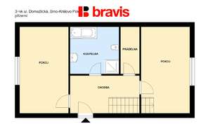 Pronájem mezonetu s nádherným výhledem na Brno a dispozicí 3+kk, Brno - Ponava, ulice Domažlická, terasa, balkon, sklep, klimatizace, kinoplátno, internet