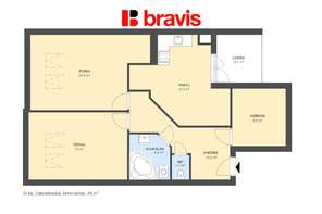 Pronájem bytu 3+kk 76 m², Brno - Staré Brno, šatna, komora, lodžie, dochozí vzdálenost na náplavku