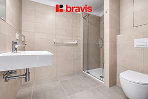 Pronájem bytu 1+kk 39 m² Jižní, Brno - Horní Heršpice, novostavba, balkon, garážové stání