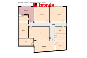 Pronájem obchodních prostor, 277 m², ulice Žerotínova, Vyškov, možnost přestavby, garážové stání