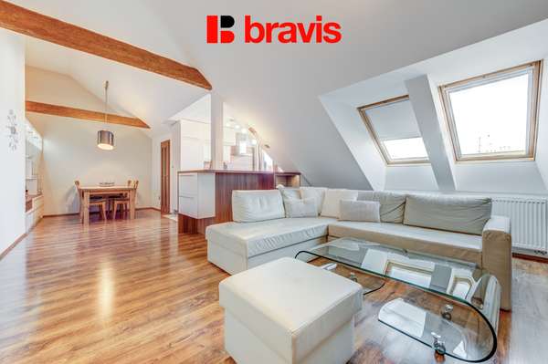 Prodej komfortního bytu 2+kk, ul. Veleckého, Brno-Židenice, balkon