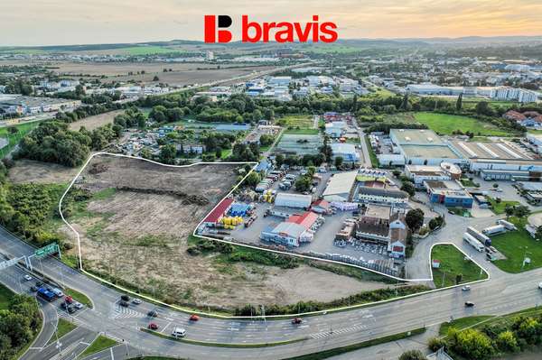 Pronájem lukrativních pozemků od 5000 m2 do 35100 m2, u nájezdu na dálnici D1, Brno - Horní Heršpice