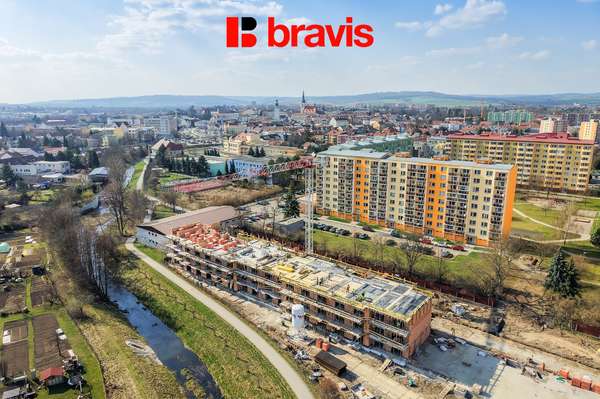 Prodej bytu 2+kk v projektu Rezidence Haná, Vyškov – Předměstí, balkon, sklep