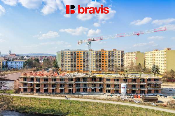 Sale of a 2-bedroom apartment with a balcony in the new project Rezidence Haná by the Haná River, cellar