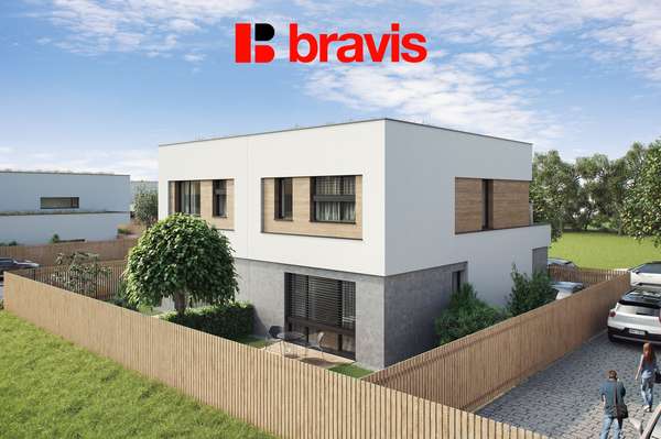 Prodej domu 4+kk (F1-1) 293 m2 v novém projektu Špica bydlení, Brno - Tuřany, zahrada, terasa.