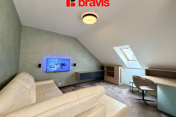 Rent flat 1+KK, Lidická str., Brno - střed, furnished, terrace, cellar