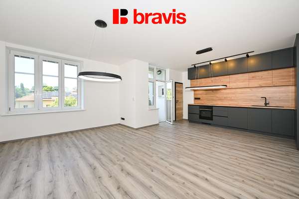 Prodej družstevního bytu 3+kk, Brno - Královo Pole, ulice Palackého třída, po kompletní rekonstrukci, lodžie, klidný vnitroblok