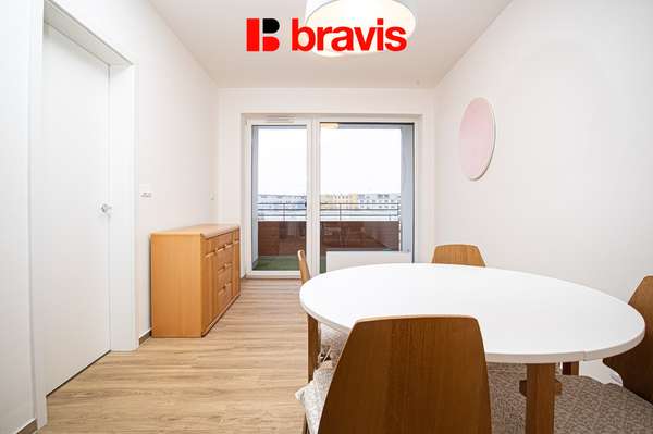 Pronájem bytu 2+kk, Brno - Staré Brno, ul. Křídlovická, novostavba, lodžie, garážové stání