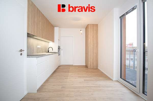 Sublease of a 2+kk apartment, Brno - Zábrdovice, Auerswaldova Street, new building, terrace, garage space, first tenant