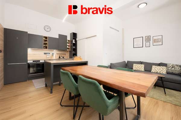 Prodej prostorného bytu 3+kk, ul. Kotlářská, Brno - Veveří, sklep, společný vnitroblok se zelení