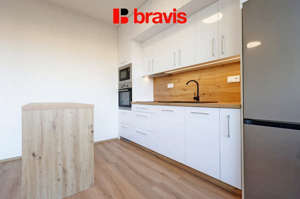 Pronájem bytu 1+kk, ul. Rybářská, Staré Brno, garážové stání, sklep, novostavba, kolárna, výhoda prvního nájemce