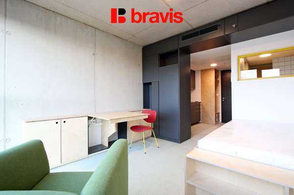 Pronájem moderního, kompletně zařízeného 1+kk, Brno - Trnitá, Dornych, neplatíte provizi