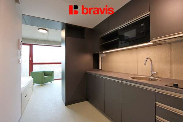 Pronájem moderního, kompletně zařízeného 1+kk, Brno - Trnitá, Dornych, neplatíte provizi