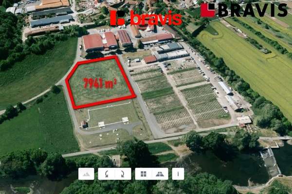 Rent land For a commercial building 7 941 m², Brno - Přízřenice