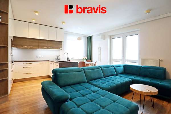 Prodej bytu 3+kk, Šlapanice u Brna, ulice Brněnská Pole, klimatizace, lodžie, sklep, šatna