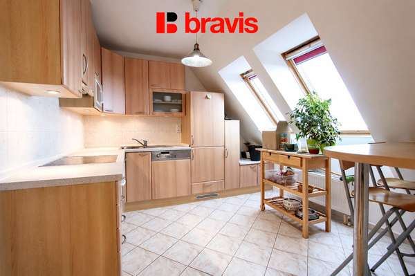 Pronájem bytu 3+kk, ul. Pavlovská, Brno - Kohoutovice, lodžie, zařízený