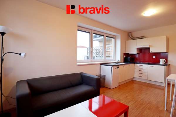 Pronájem bytu 2+kk, ulice Sedláčkova, Brno Líšeň, balkón, sklep