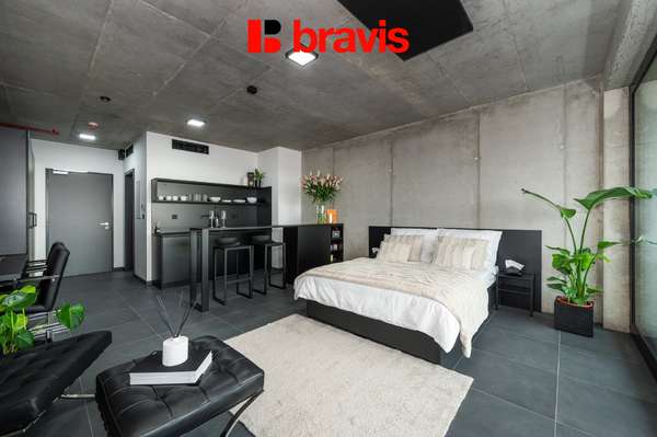 Pronájem bytu 1+kk 35 m², ul. Královopolská, Brno - Žabovřesky - Chytrá domácnost, wifi, klima a fitness, výhoda prvního nájemníka