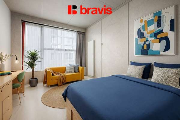 Pronájem moderního 1+kk, Brno - Trnitá, ulice Dornych, polyfunkční rezidence, neplatíte provizi