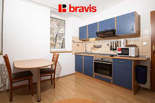 Pronájem bytu 2+kk, Brno - Ponava, ul. Botanická, kompletně zařízený