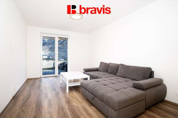 Pronájem ateliéru 2+kk, rezidence Diorit, Brno - Komín, garážové stání, zahrádka, novostavba