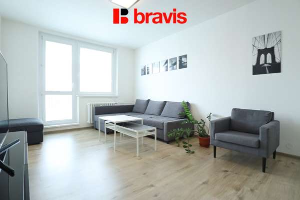 Pronájem bytu 3+kk 61 m², Brno - Kohoutovice, ulice Voříškova, kompletně vybavený, balkon