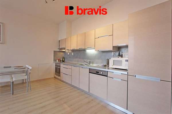 Furnished 2+kk apartment for rent, Brno - Černá Pole, Kunzova Street, parking space, balcony