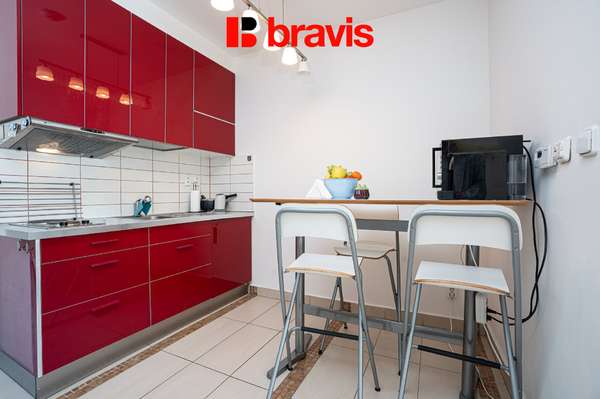 Prodej bytu 1+kk, Brno - Nový Lískovec, ul. Rybnická, zařízený, klimatizace, v blízkosti Campus Square