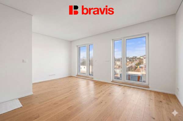 Prodej moderní novostavby bytu 1+kk, Lipůvka u Brna, parkovací stání a sklep v ceně